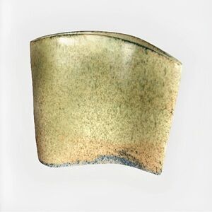 Elegant Ceramic Green and Tan Bud Vase